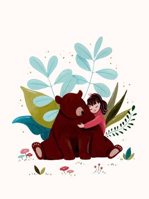 FANTOM FIFI ART - BEAR AND GIRL