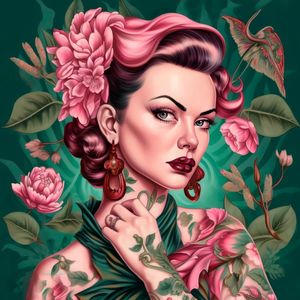 GAROTA TATOOADA BY AI