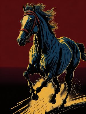COLORED HORSE 02 BY AI