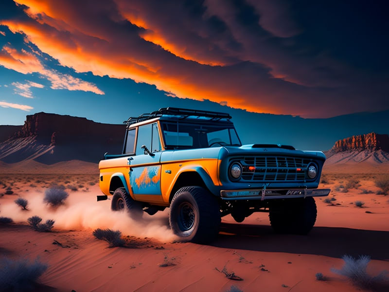 JEEPINHO NO DESERTO BY AI