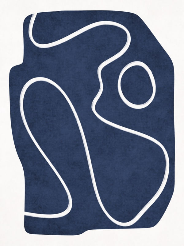 MINIMALIST ABSTRACT LINE - BLUE 01