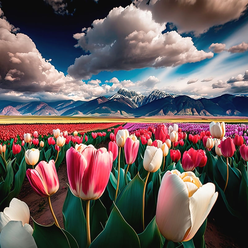 CAMPO DE TULIPAS BY AI