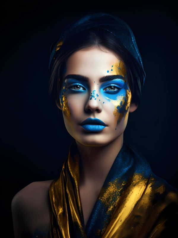 DOURADO E AZUL BY AI