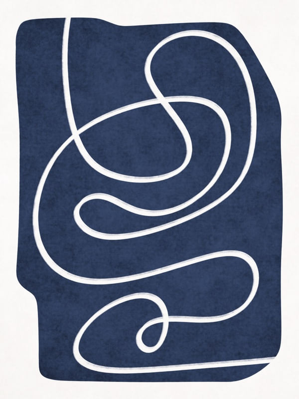 MINIMALIST ABSTRACT LINE - BLUE 02