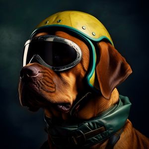 BIKER DOG BY AI