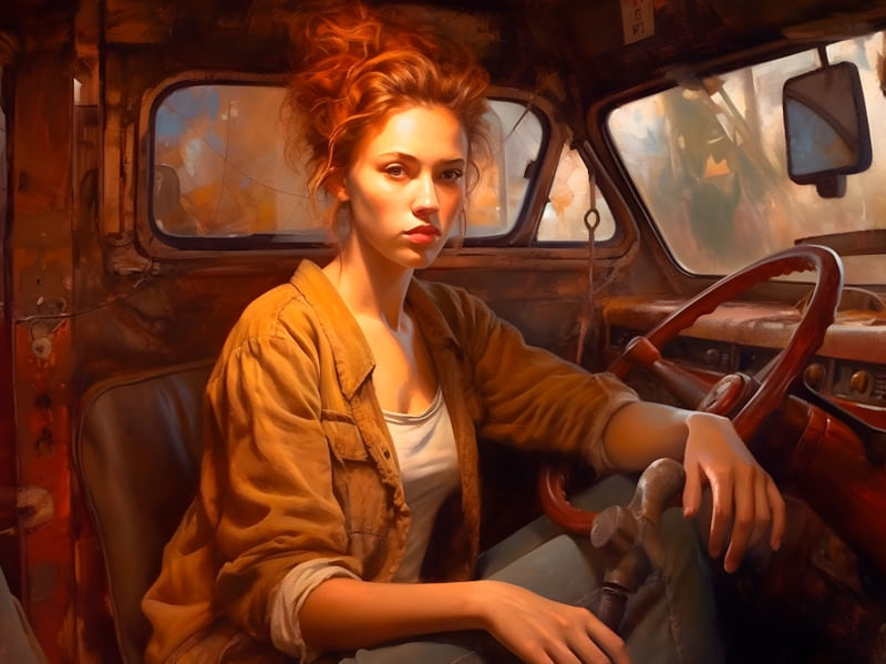 REDNECK GIRL BY AI