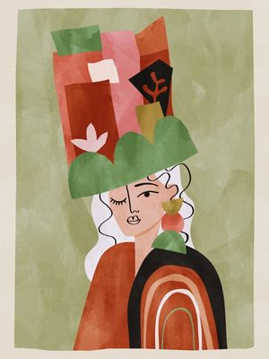 THE HAT WITH CUT OUTS BY TAS GREEN