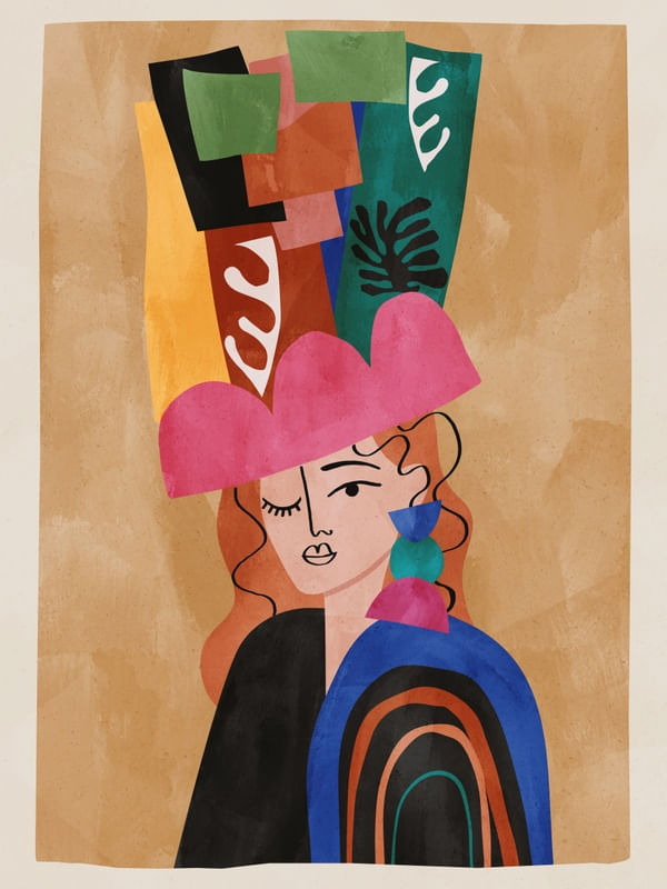 THE HAT WITH CUT OUTS BY TAS