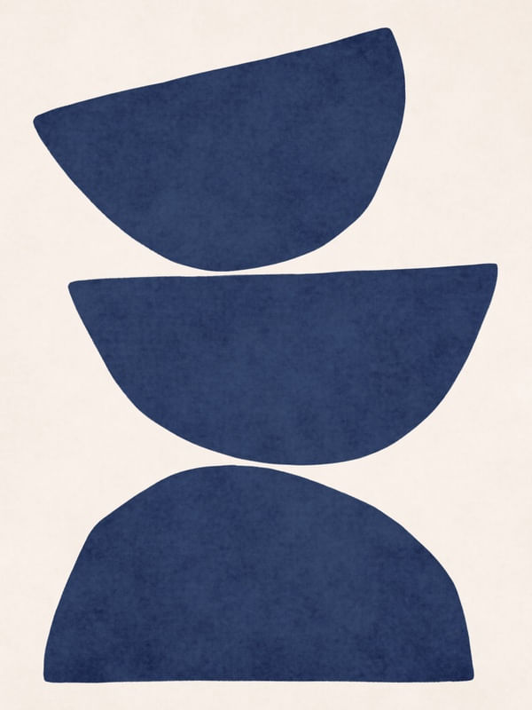 OVERLAPPED SEMICIRCLES - BLUE 01