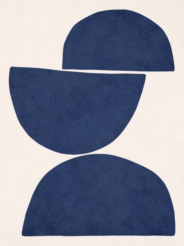 OVERLAPPED SEMICIRCLES - BLUE 02