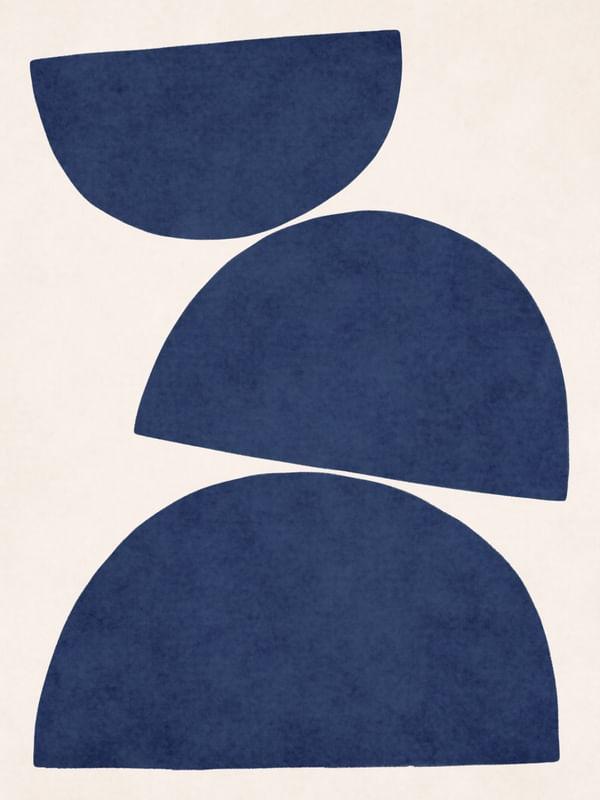 OVERLAPPED SEMICIRCLES - BLUE 03