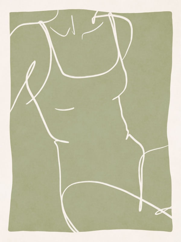 ABSTRACT WOMAN - GREENISH 01