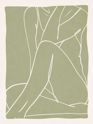 ABSTRACT WOMAN - GREENISH 02