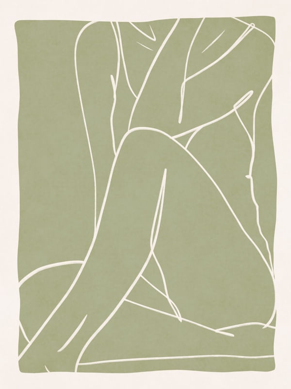 ABSTRACT WOMAN - GREENISH 02