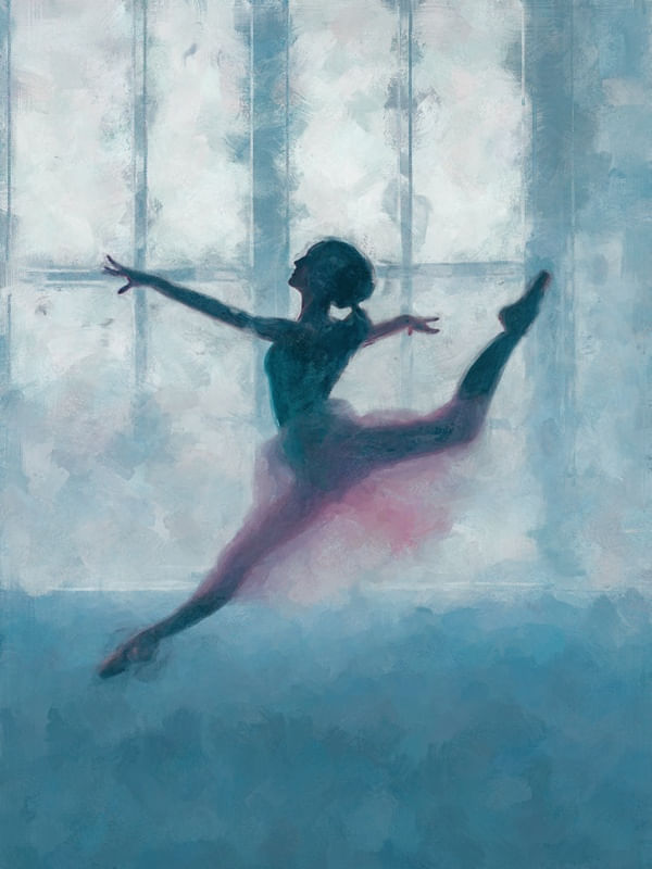 DANÇARINA DE BALLET EM STUDIO