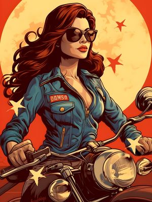GAROTA DE MOTO BY AI