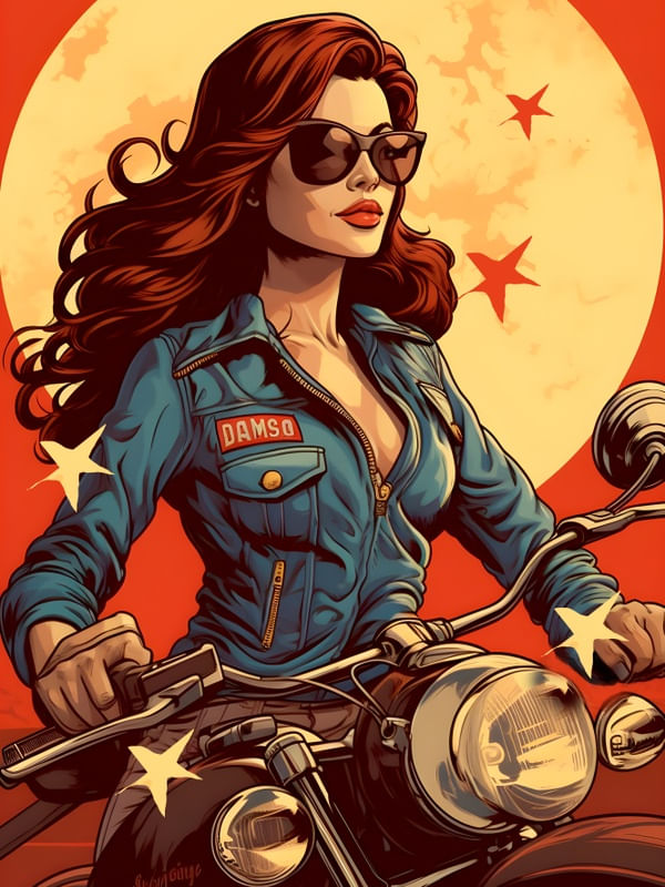 GAROTA DE MOTO BY AI