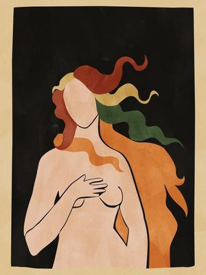 VENUS WITH ORANGE HAIR