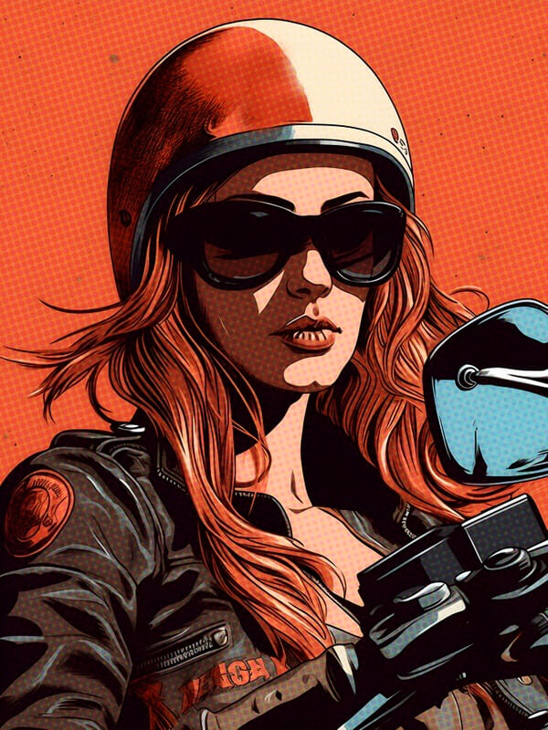 HARLEY GIRL BY AI