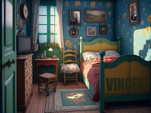 VAN GOGH BEDROOM BY AI