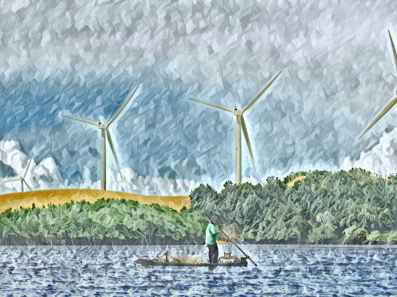 PESCADOR NO BARQUINHO