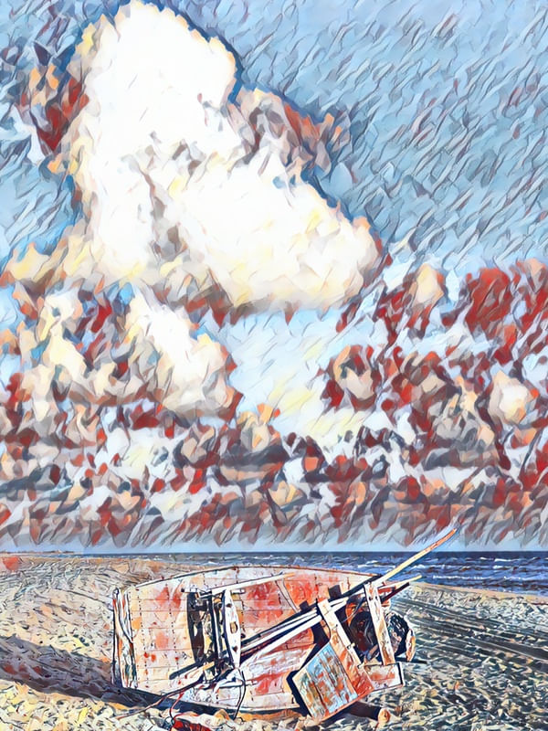 BARCO E NUVEM E MAR II