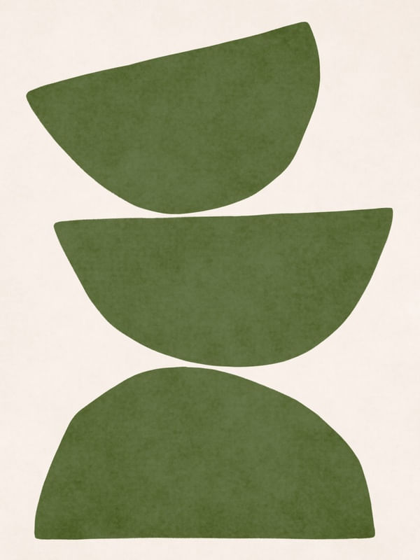 OVERLAPPED SEMICIRCLES - GREEN 01