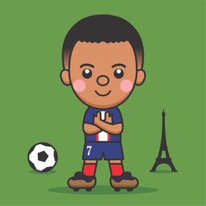 MBAPPÉ DESENHO KAWAII