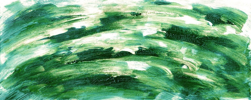 AQUIESCENCE 3 ESMERALDA PANO - ABSTRATO ONDAS COLORIDO TEXTURIZADO PINCELADAS PINTURA