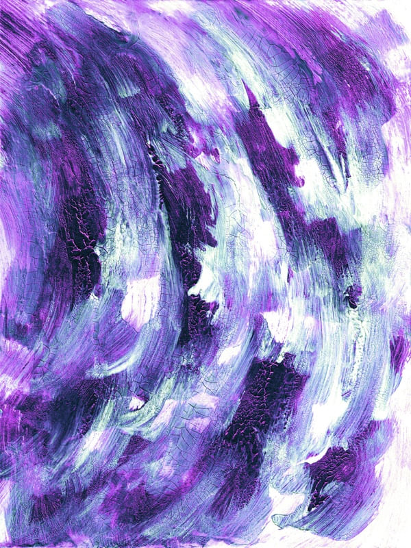 AQUIESCENCE 4 TOLET ROXO - ABSTRATO ONDAS COLORIDO TEXTURIZADO PINCELADAS PINTURA
