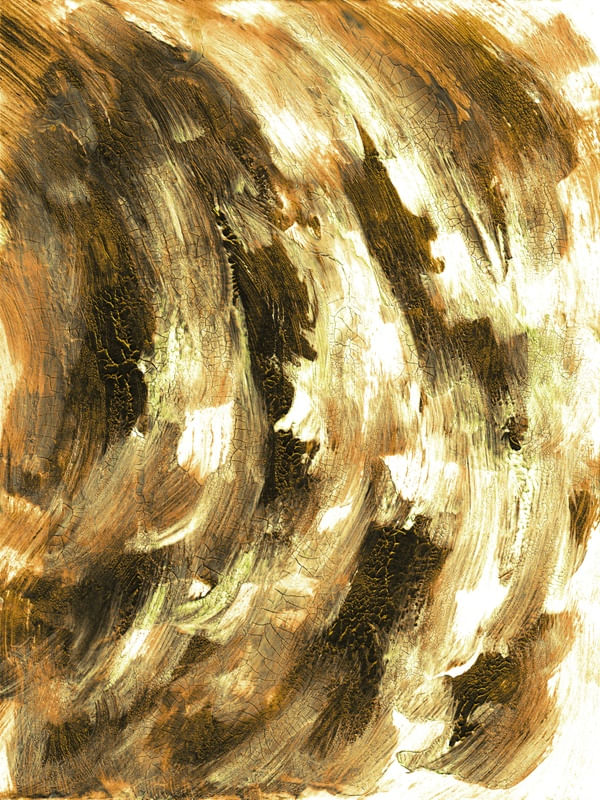 AQUIESCENCE 5 BEGE MARROM - ABSTRATO ONDAS COLORIDO TEXTURIZADO PINCELADAS PINTURA