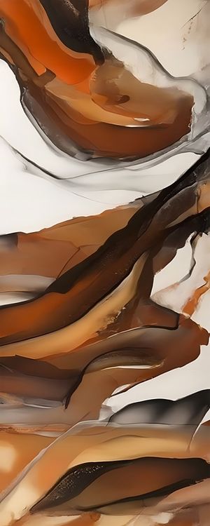 WABI-SABI MARROM - ABSTRACT ART - 75A-PV BY AI