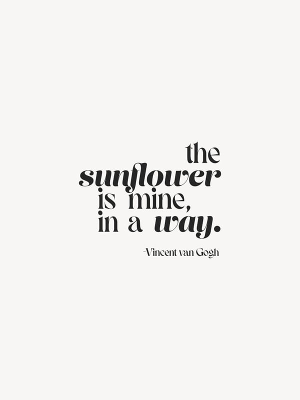 QUOTE ABOUT SUNFLOWER
