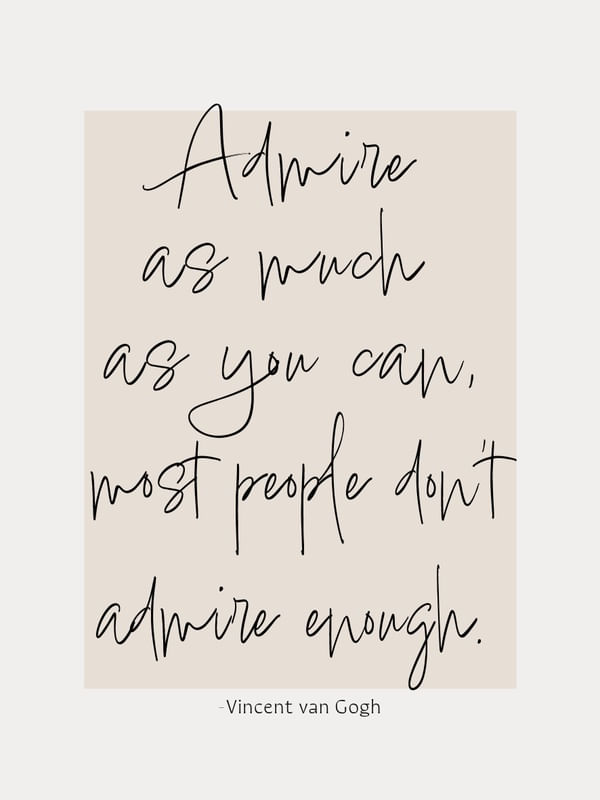 ADMIRE AS MUCH AS YOU CAN