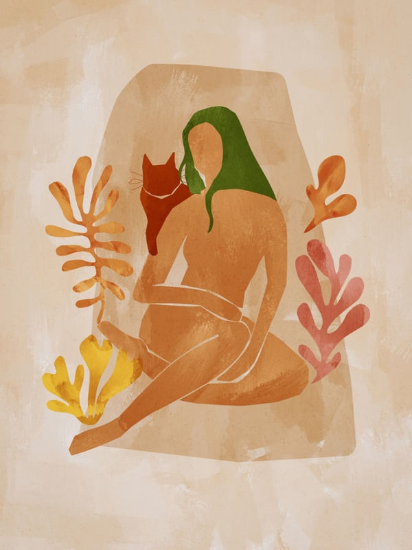 CAT AND WOMAN BY TAS