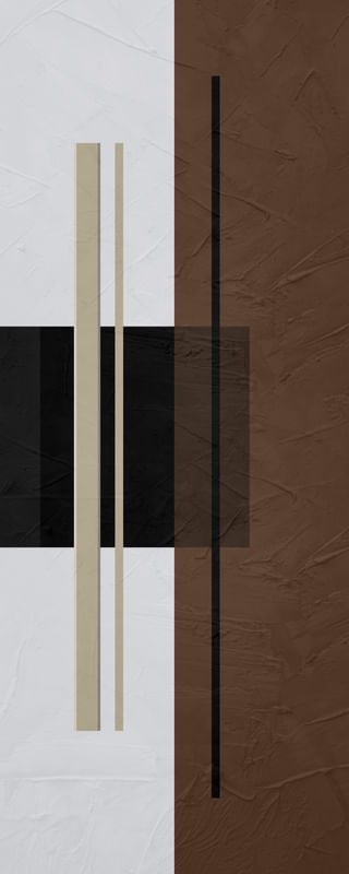 QUADRO DECORAIVO COLORIDO MARROM PRETO BEGE - ABSTRATO GEOMÉTRICO - 720A-PV