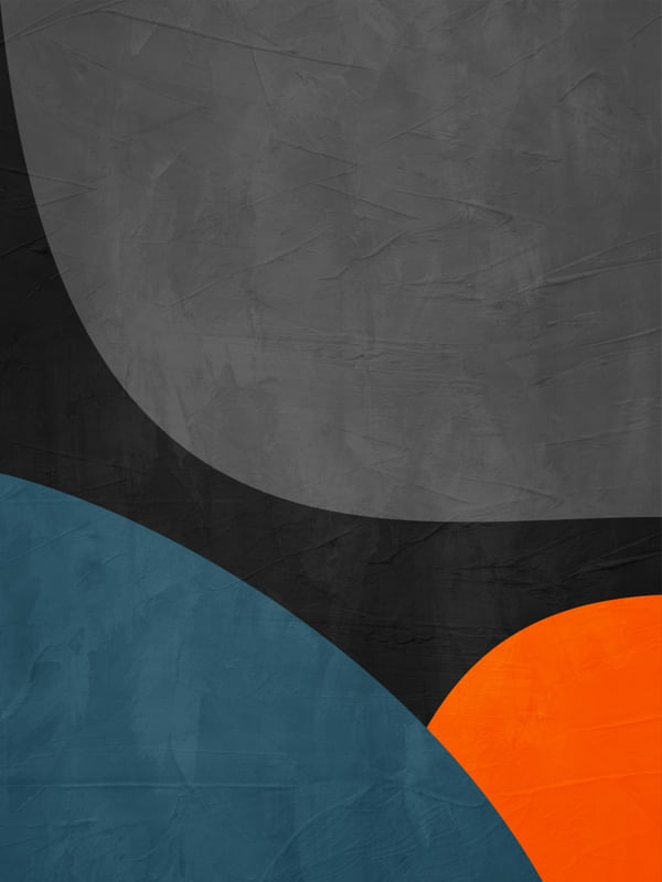 QUADRO DECORAIVO COLORIDO PRETO VERDE LARANJA - ABSTRATO GEOMÉTRICO - 755A2