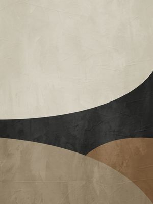 QUADRO DECORAIVO COLORIDO BEGE PRETO MARROM - ABSTRATO GEOMÉTRICO - 755B