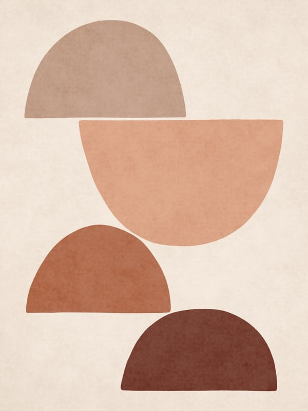 OVERLAPPED SEMICIRCLES - EARTH TONES 01