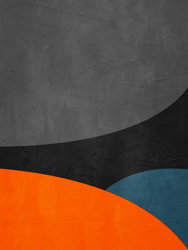 QUADRO DECORAIVO COLORIDO CINZA PRETO LARANJA - ABSTRATO GEOMÉTRICO - 755B2