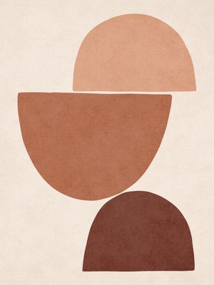 OVERLAPPED SEMICIRCLES - EARTH TONES 02