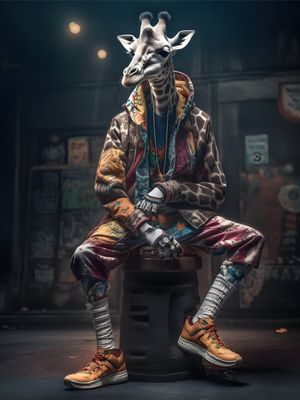 FASHIONED GIRAFFE BY AI