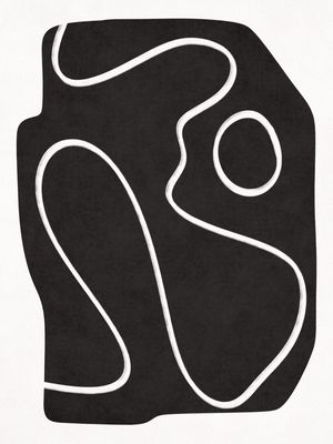 MINIMALIST ABSTRACT LINE - BLACK AND WHITE 02