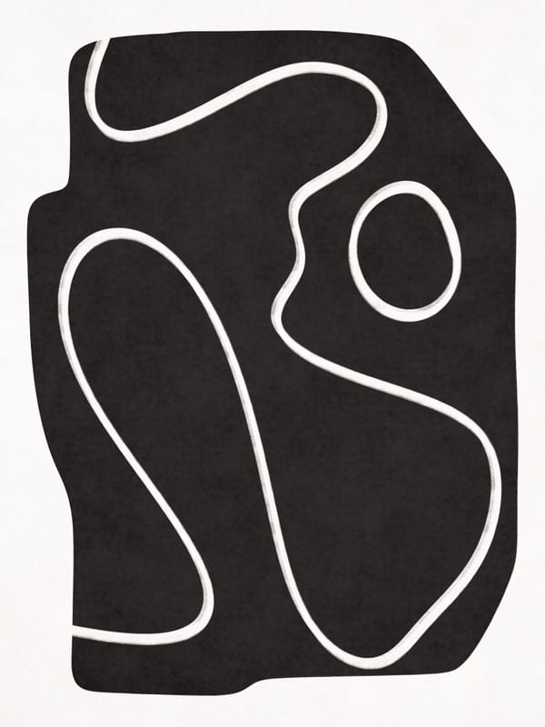 MINIMALIST ABSTRACT LINE - BLACK AND WHITE 02