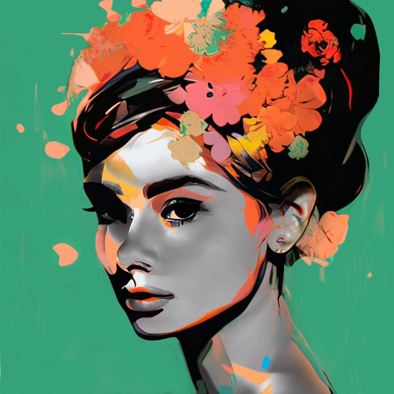 AUDREY WITH BLOSSOMS II