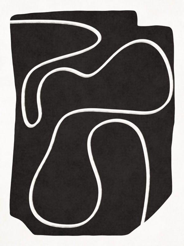 MINIMALIST ABSTRACT LINE - BLACK AND WHITE 01