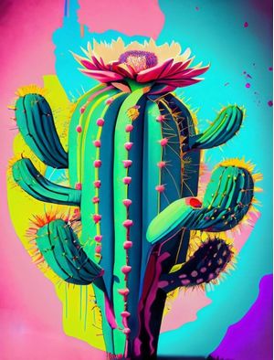 CACTO COLOR 02 BY AI