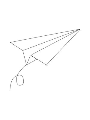 AVIÃO DE PAPEL - LINE ART