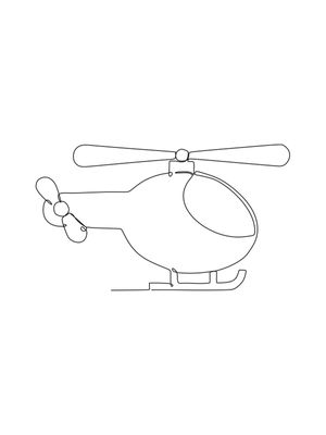 HELICÓPTERO - LINE ART