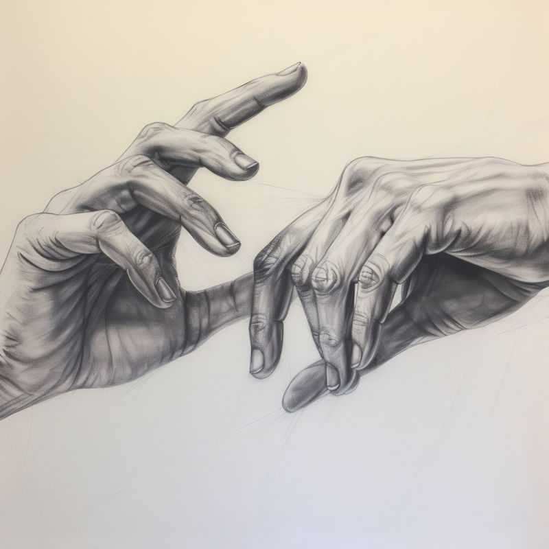 MÃOS SE TOCANDO BY AI